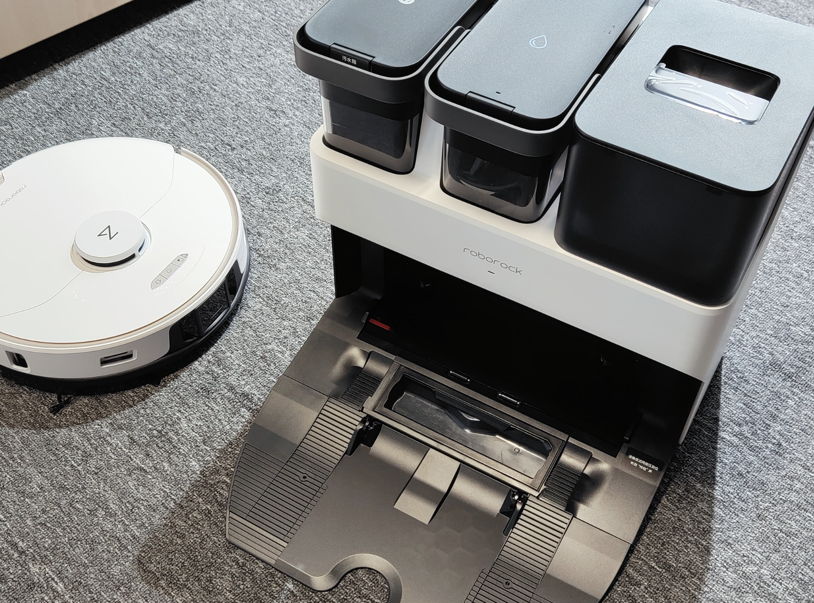 Rock Robot working in living room